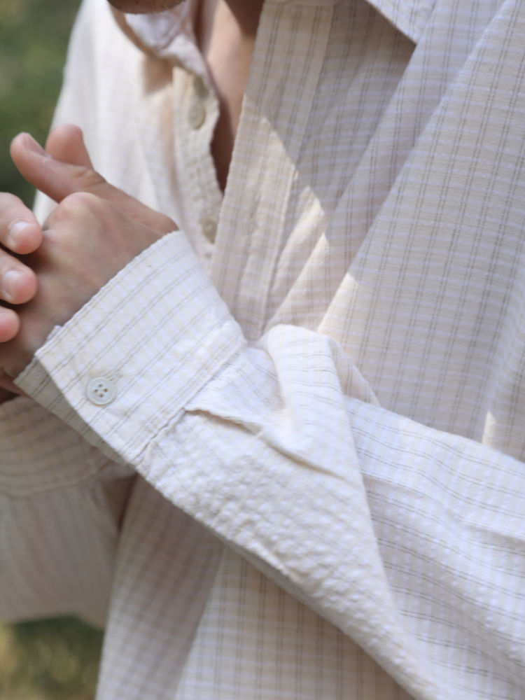 Küçük resim: KYTHIRA Çizgili Pamuk Gömlek