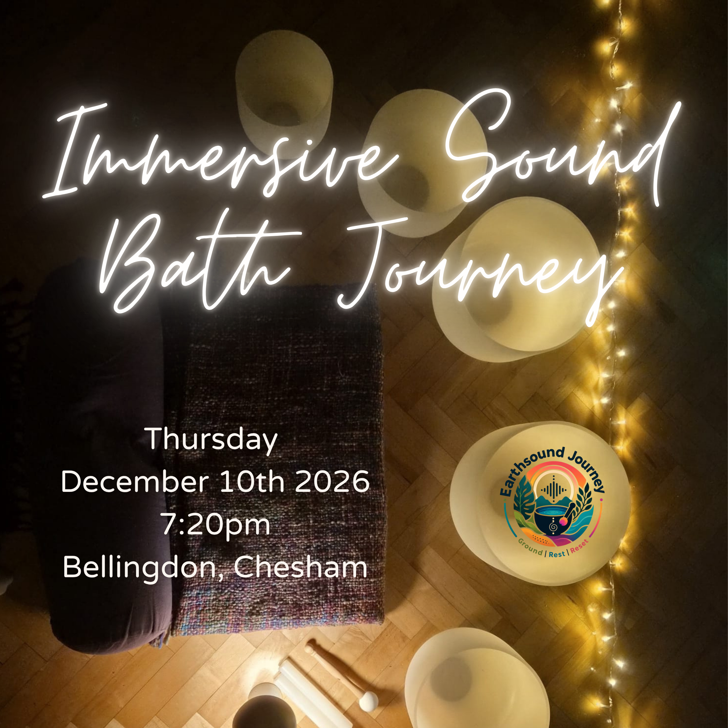 Immersive Sound Bath Journey | 7:20pm | 10th December 2026 | Bellingdon, Chesham