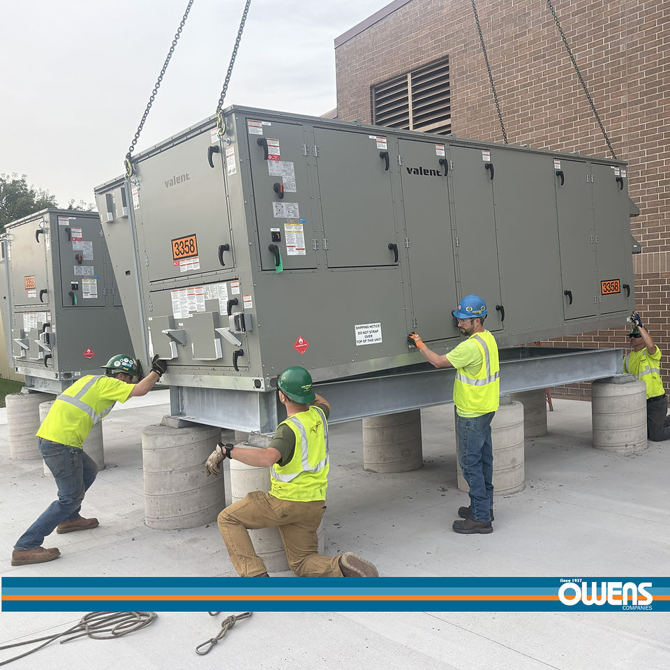 Air handlers for geothermal project by Darcy Solutions