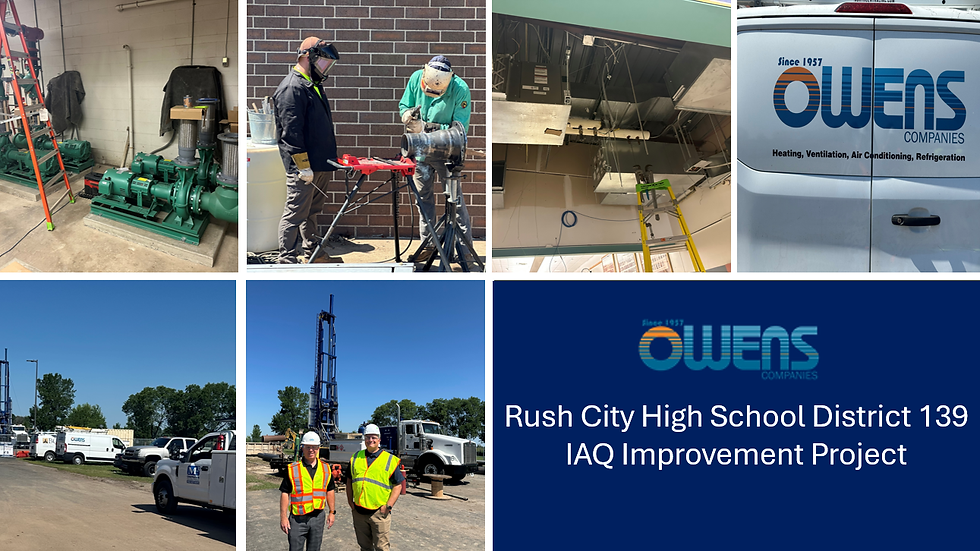 Rush City High School IAQ Improvement Project update July 2025