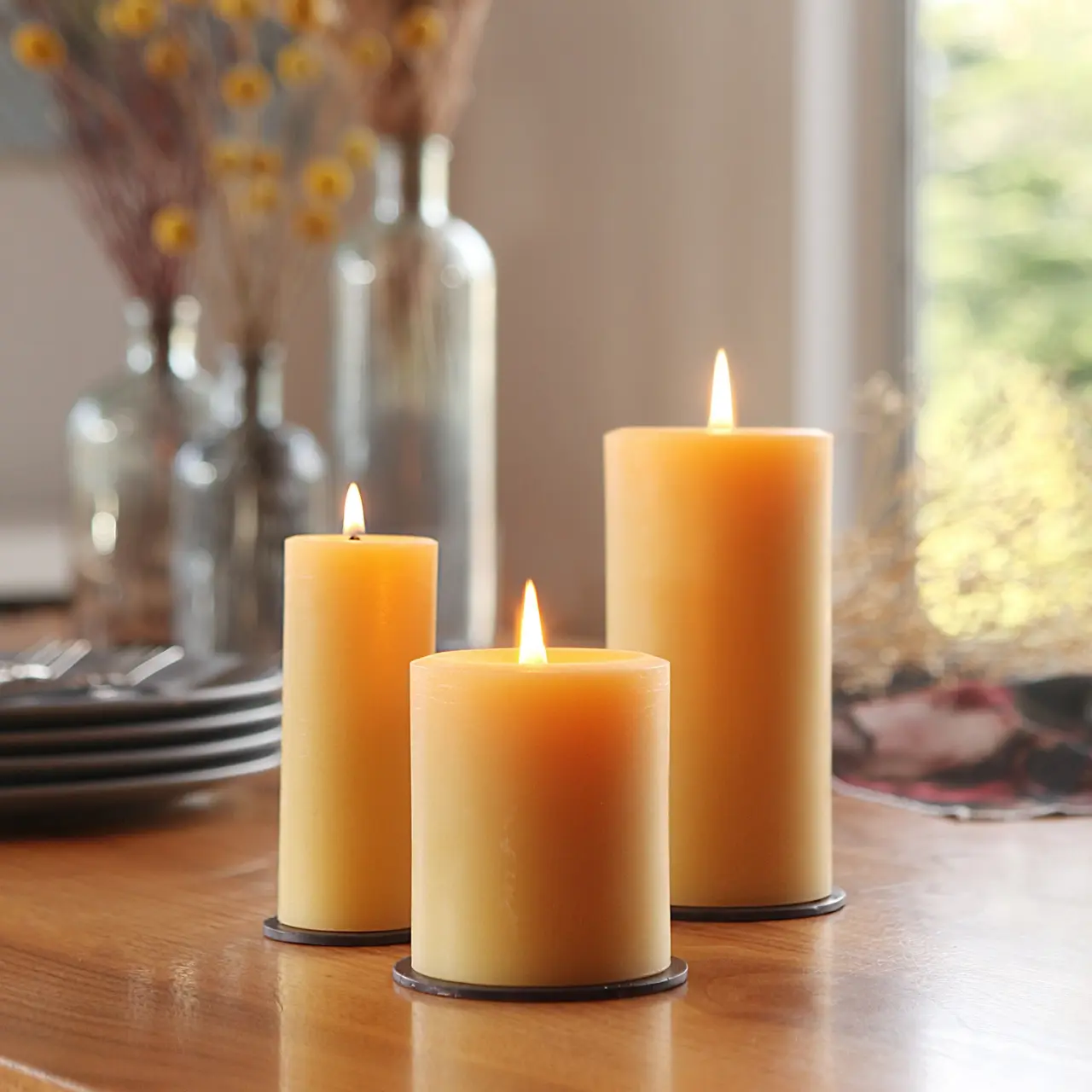Pure Beeswax Pillar Candle