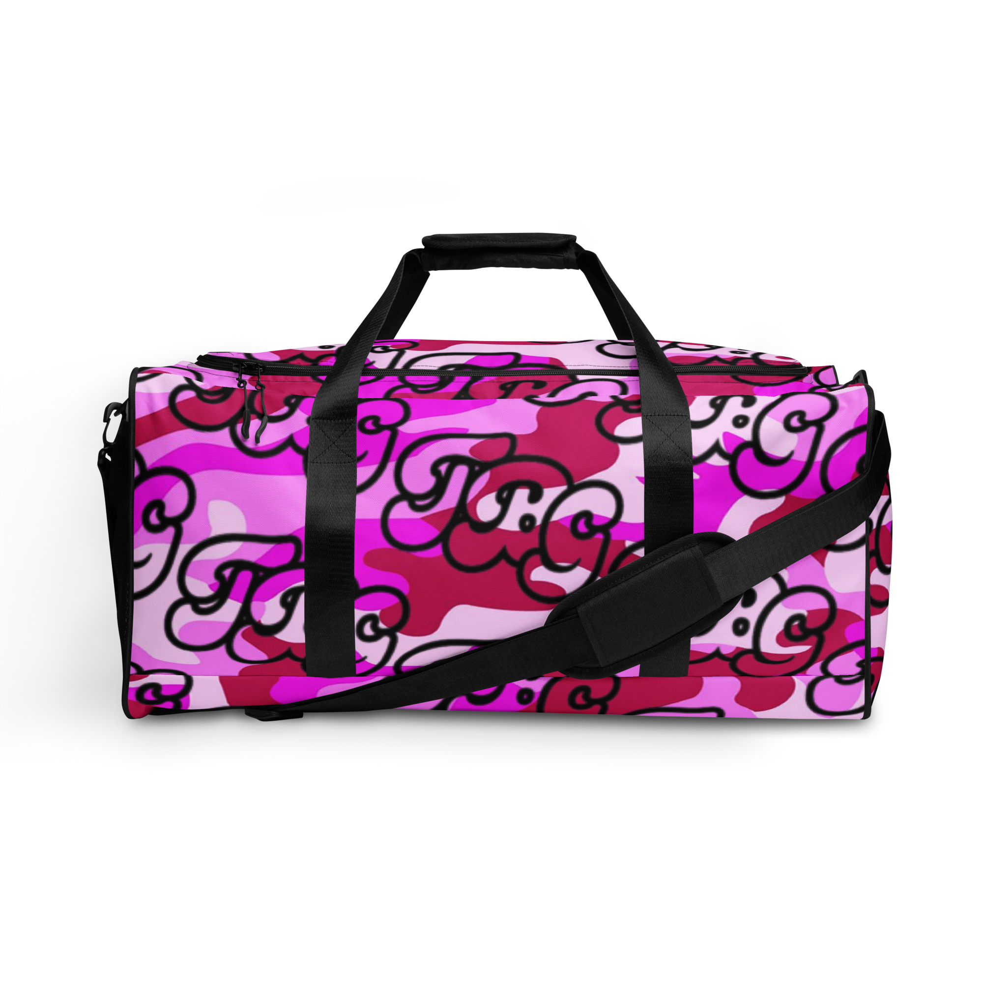 PINK CAMO DUFFLE