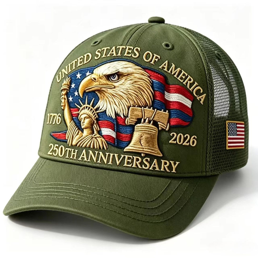 Thumbnail: American 250th Anniversary Eagle Print Baseball Cap Unisex Adjustable Mesh Cap S
