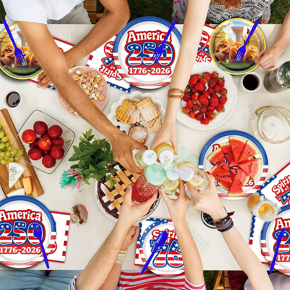 Thumbnail: 10Guests American Independence Day Party Decors 1776-2026 250th Anniversary Plat