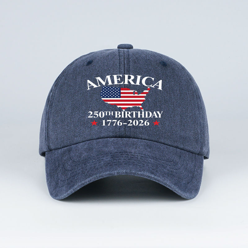 Thumbnail: 2026 USA 250th Birthday Baseball Cap Men Women Vintage Washed Cotton Adjustable 