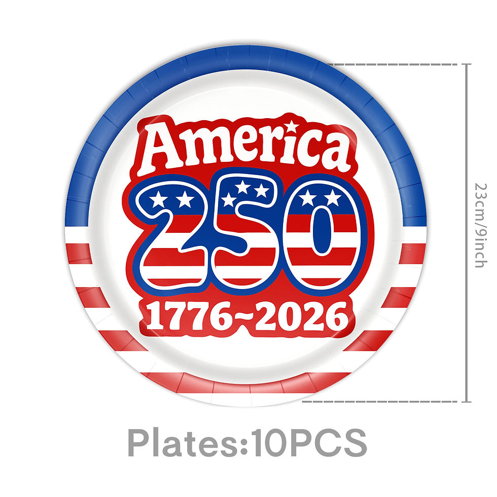 Thumbnail: 10Guests American Independence Day Party Decors 1776-2026 250th Anniversary Plat