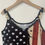 Thumbnail: Vintage American Flag Print V-Neck Cami Top - Soft Micro Elasticity, Contrast La