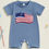 Thumbnail: Red "America 1776" Flag Print Baby Girl's Romper - Soft, Comfortable Summer Jump