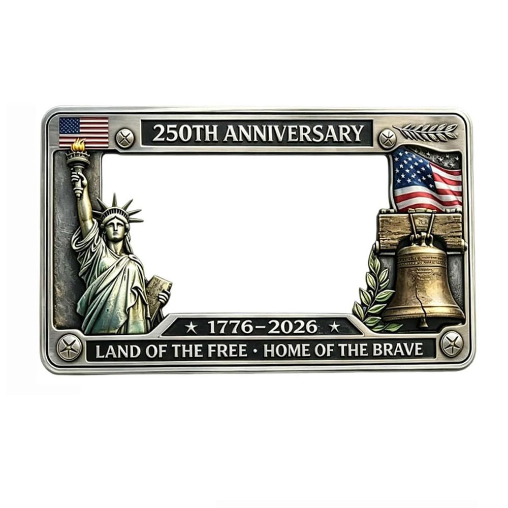 United States 250th Anniversary License Plate Frame Cover, Commemorative Patriot