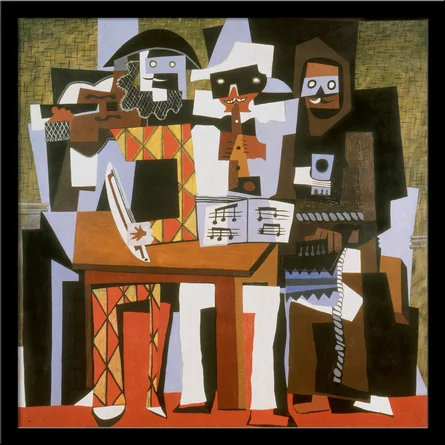 Three+Musicians+by+Pablo+Picasso+-+Picture+Frame+Graphic+Art.webp