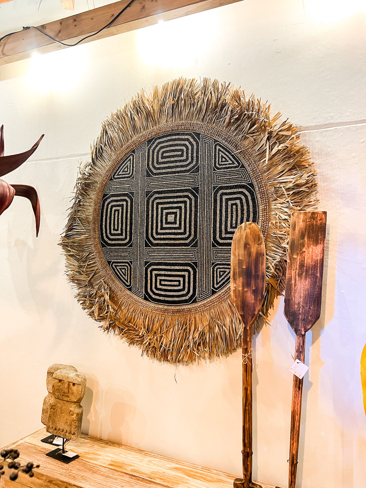 Beads & kauri wall deco