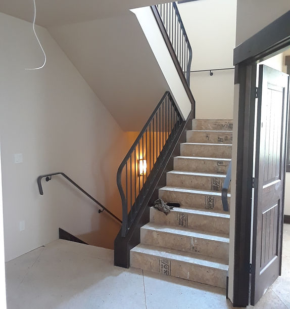 interior stair rail with grab rail