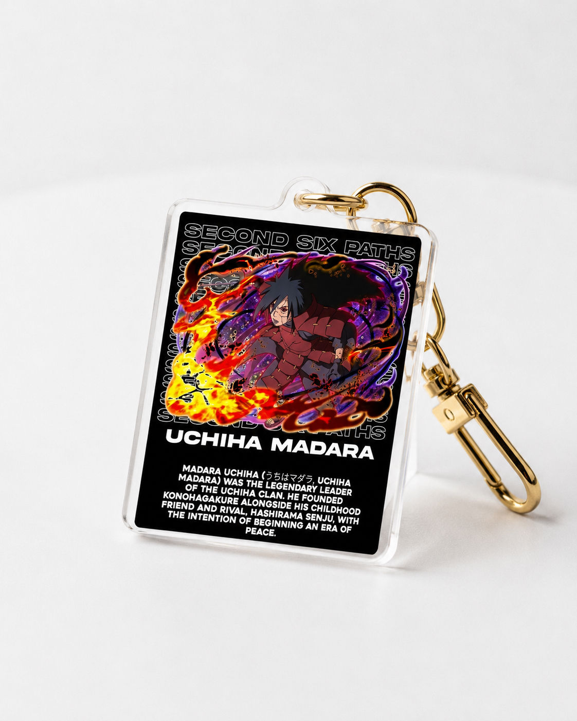 Naruto Madara Theme / Premium NFC Acrylic Anime Keychain