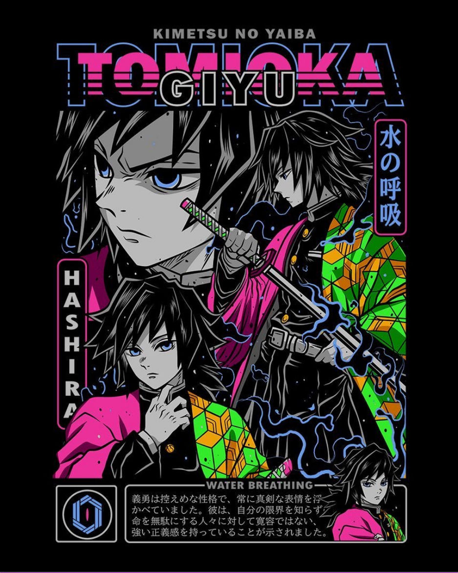 Thumbnail: Demon Slayer Giyu Tomioka Theme/ Premium NFC Acrylic Anime Keychain