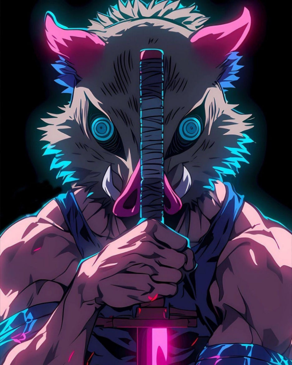 Thumbnail: Demon Slayer Inosuke Theme/ Premium NFC Acrylic Anime Keychain