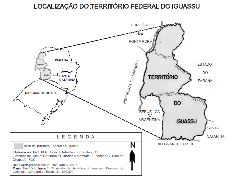 Localização Território do Iguassu