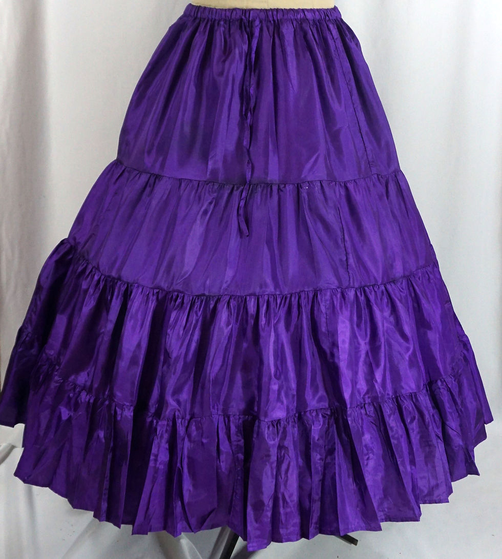 【IONSEOUL】FRILL LAYERED PT 5FM0039 Silk Essence Tiered Skirt Cool Colors | Fiona's Fineries