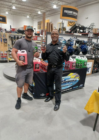 Ron with a Customer at Northern Tool