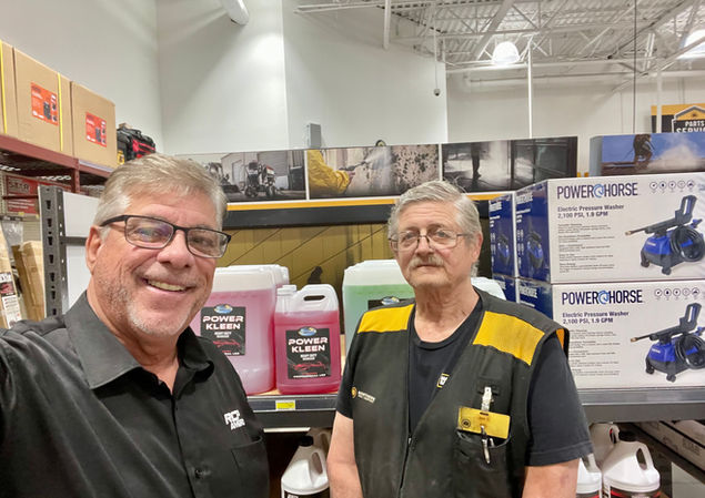 Mr+ Michael Lamb with An Employee of Northern Tool