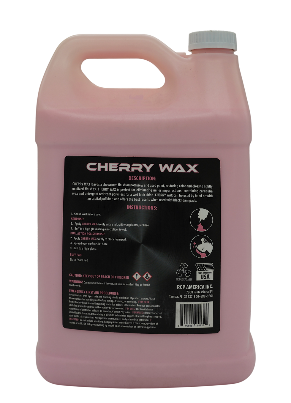 Cherry Wax 1 Gallon back