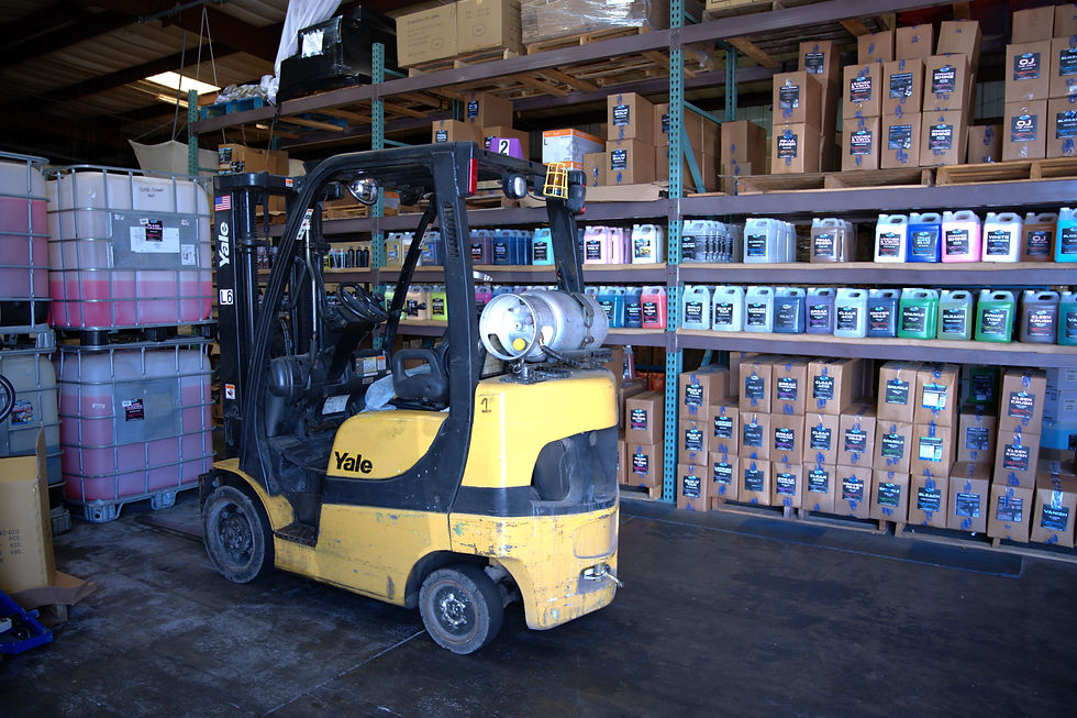 The RCP America Warehouse with a Forklift