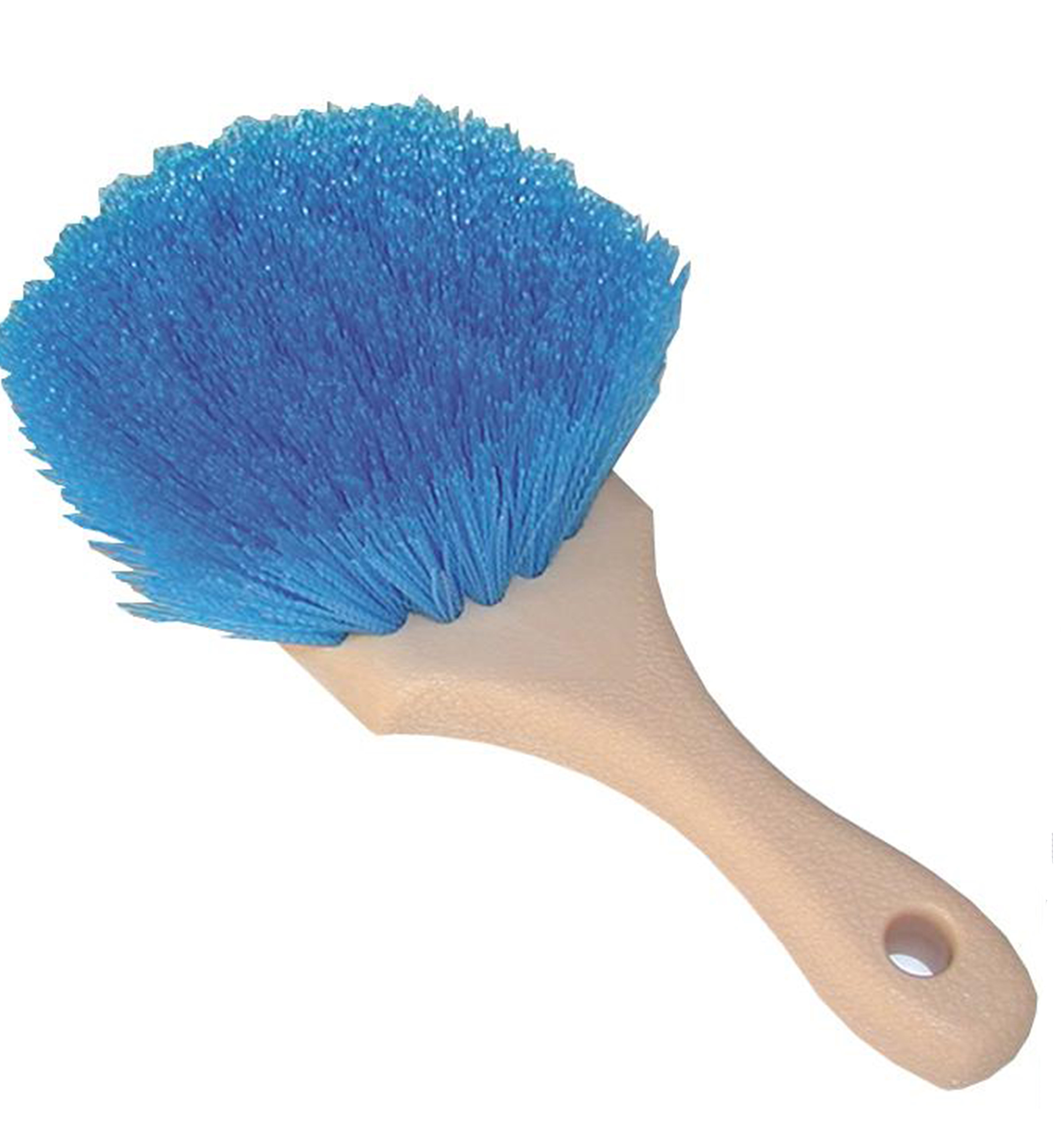 POT BRUSH BLUE STIFF BRISTLE 9"