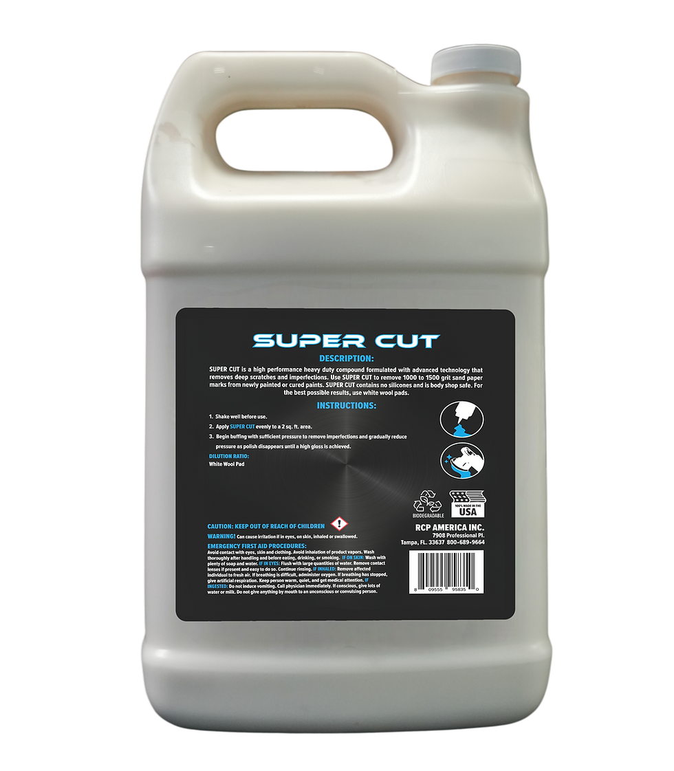 SUPER CUT is a high performance heavy duty compound 1 GALLON BACK