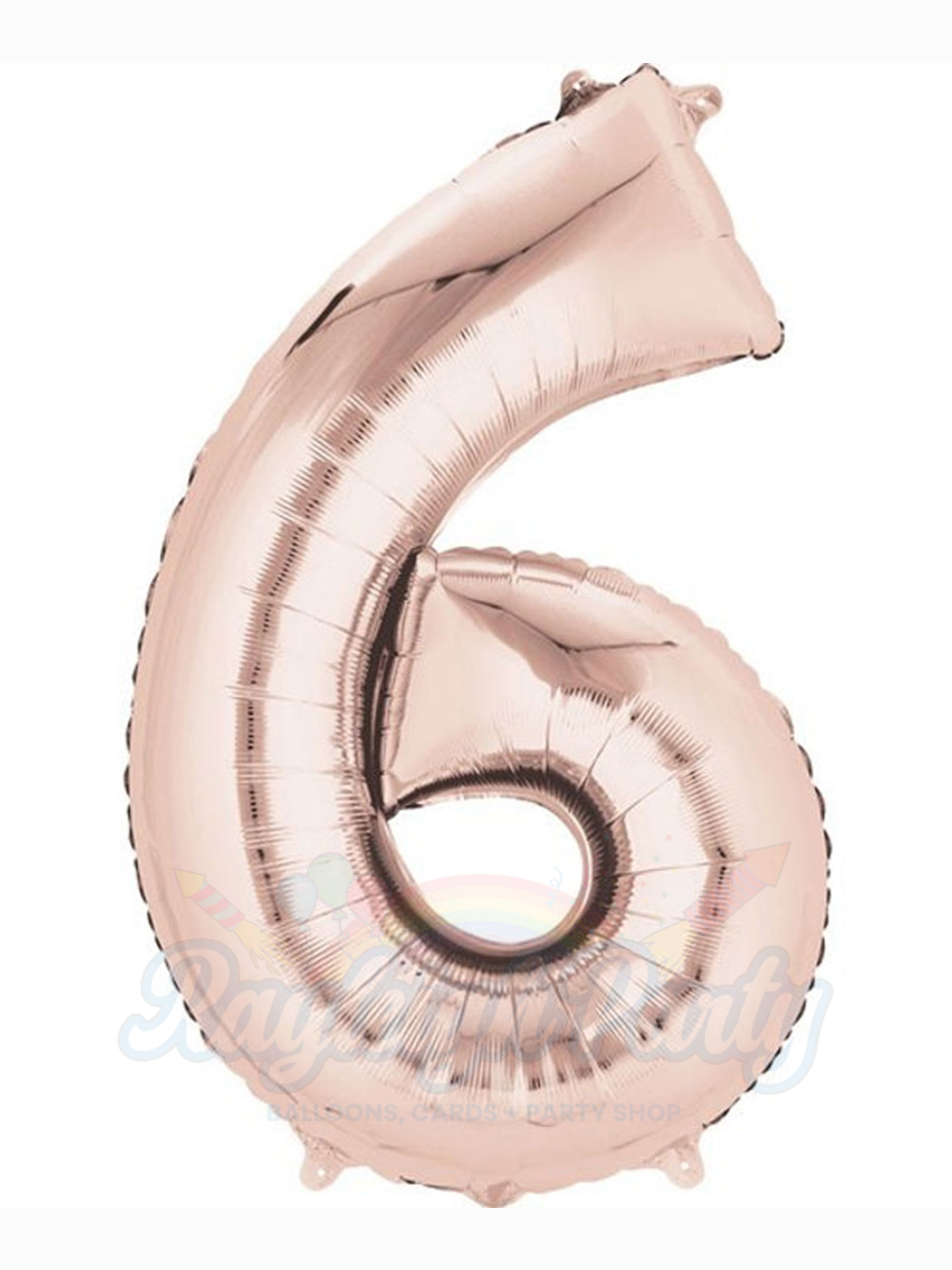 Helium Big Number Balloon in Rose Gold