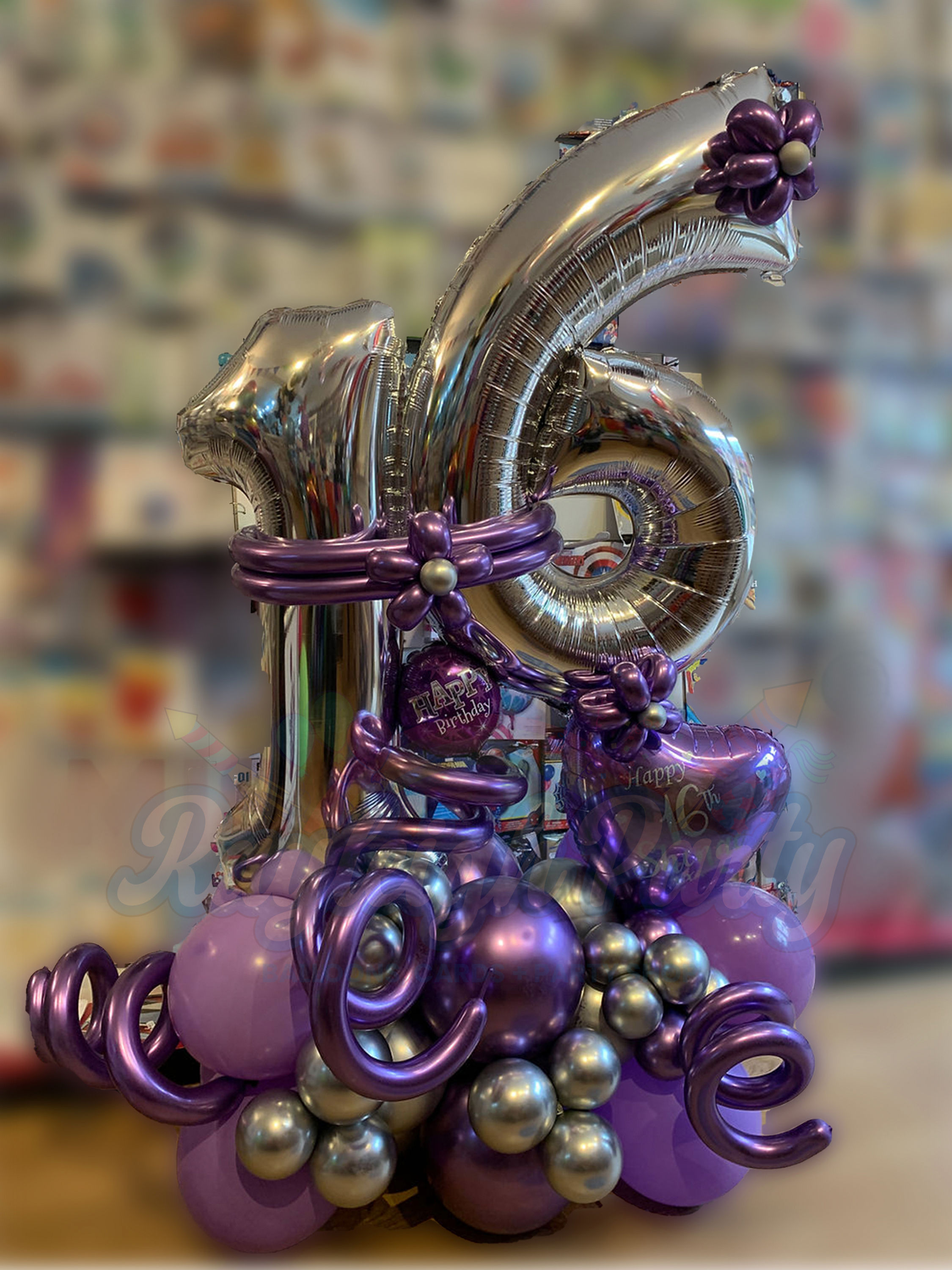 Boutique Purple, Lilacs & Silver Personalised Stand Up