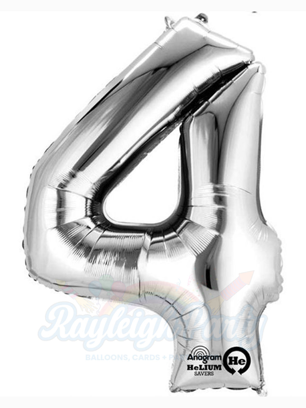 Thumbnail: Helium Big Number Balloon in Silver
