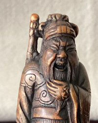 Wood Netsuke Kan u