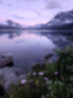 Wilderness Lake purple sunset