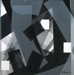 2 la recherche- acrylique 80x80 cm