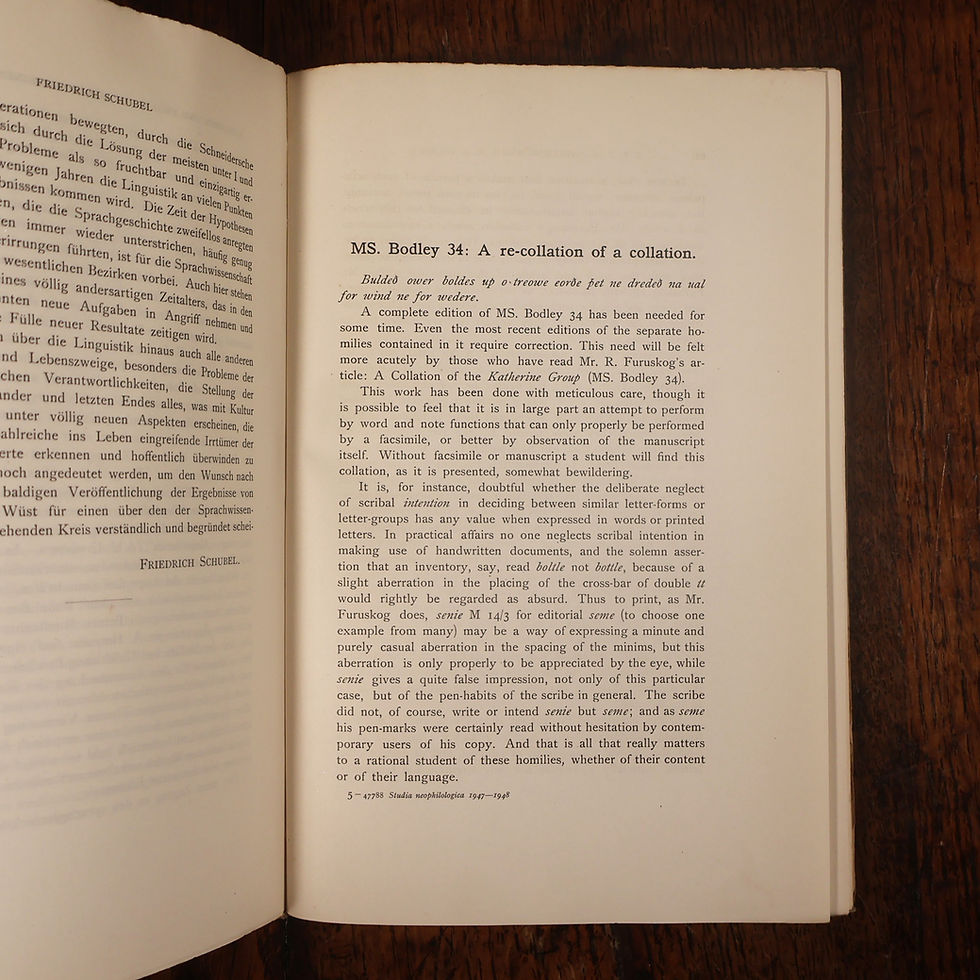 Thumbnail: Studia Neophilologica (With An Essay By Tolkien)