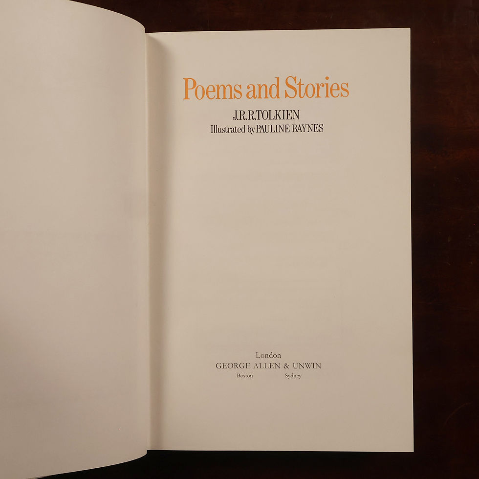 Thumbnail: Poems and Stories — J.R.R. Tolkien