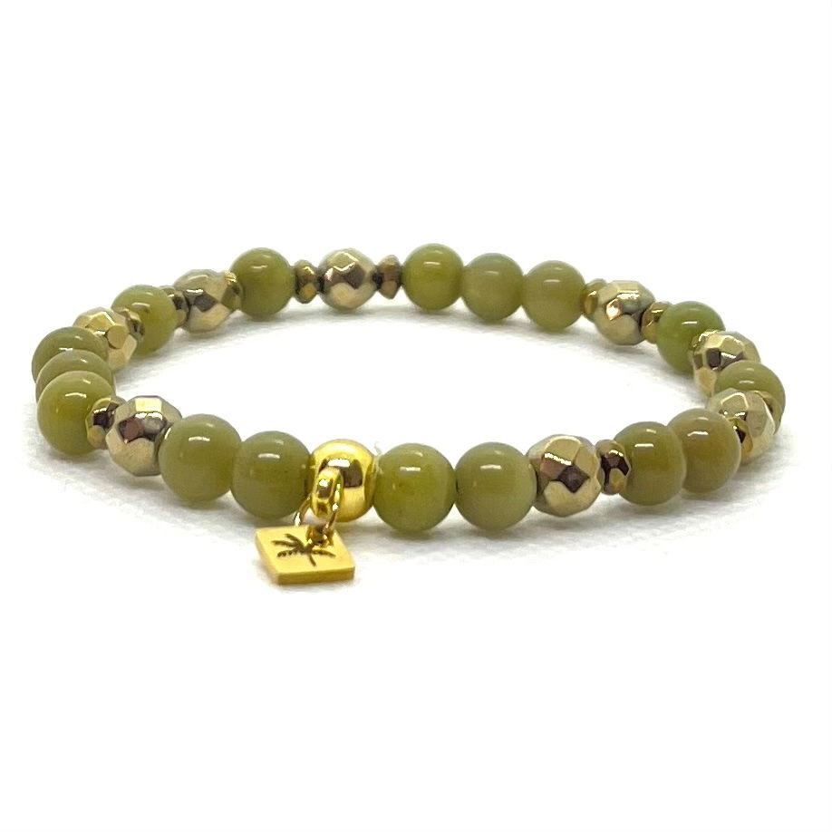Bracelet en agate 6 mm, création artisanale Julia Clarke