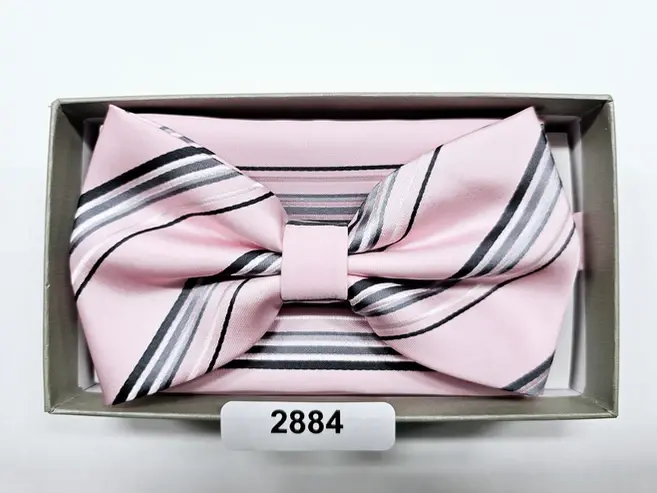 woven bow tie with hanky set 2884