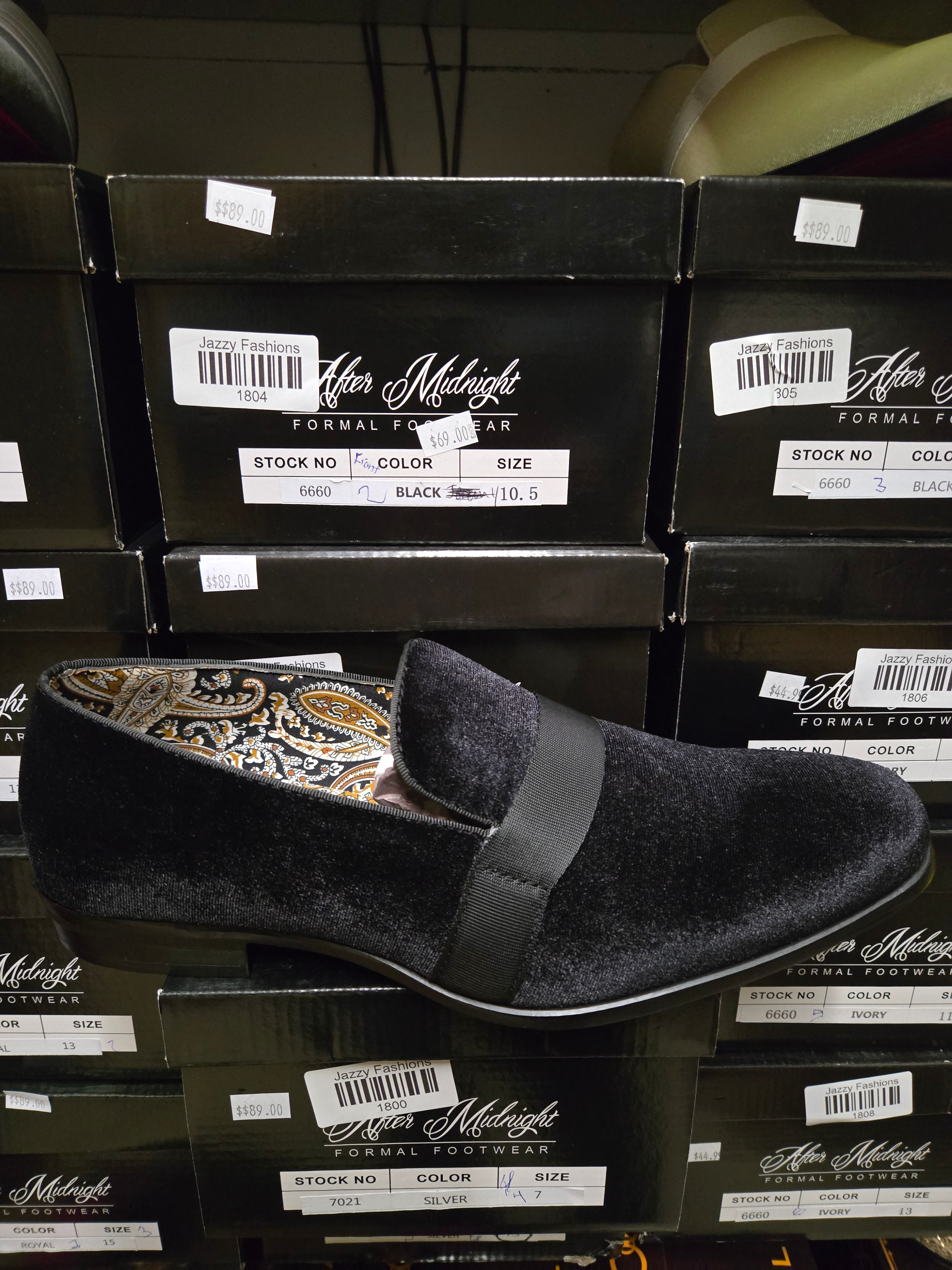 After Midnight stock 6660 Black size 10 1/2