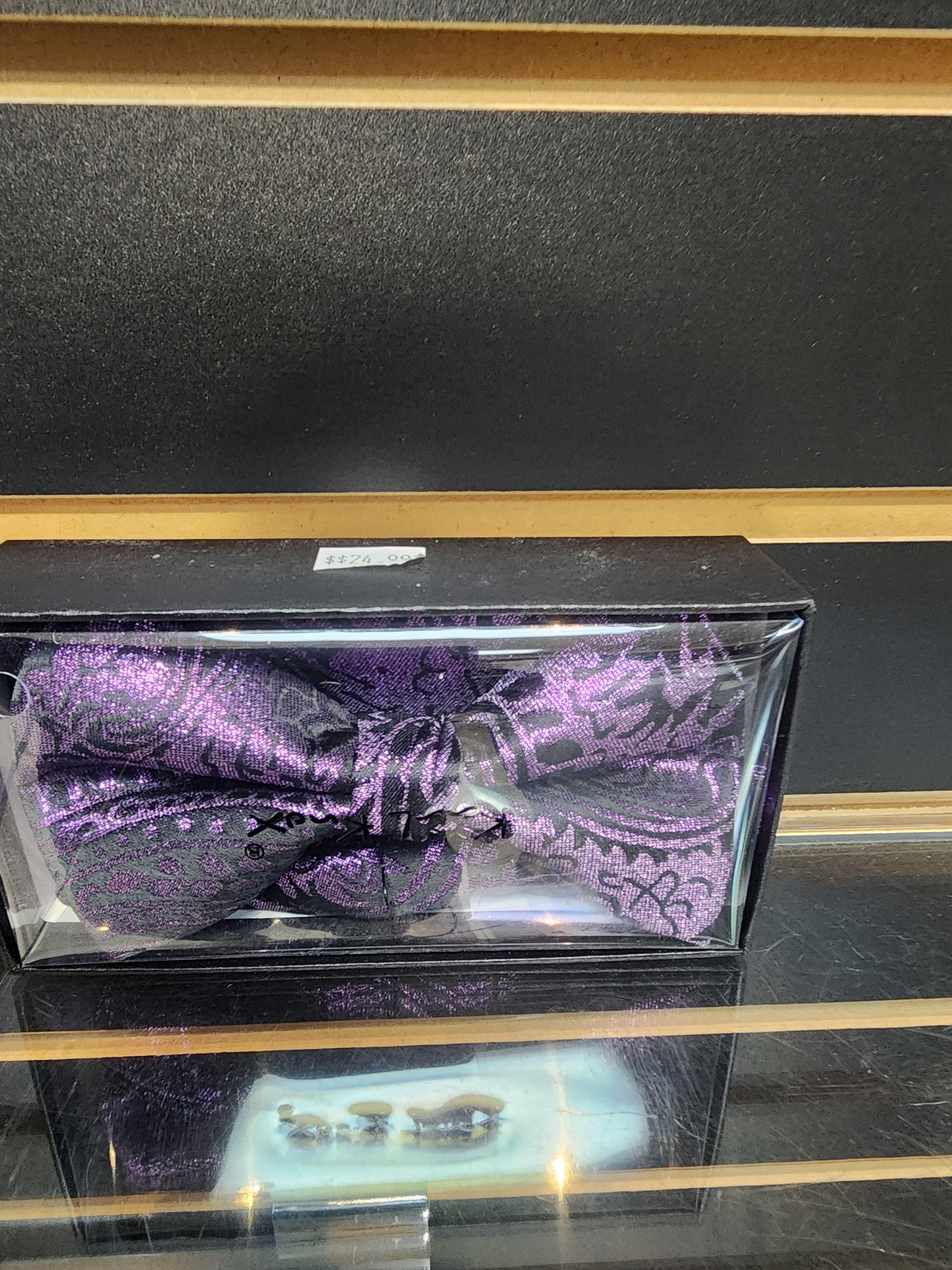 Purple& Black Bowtie Set