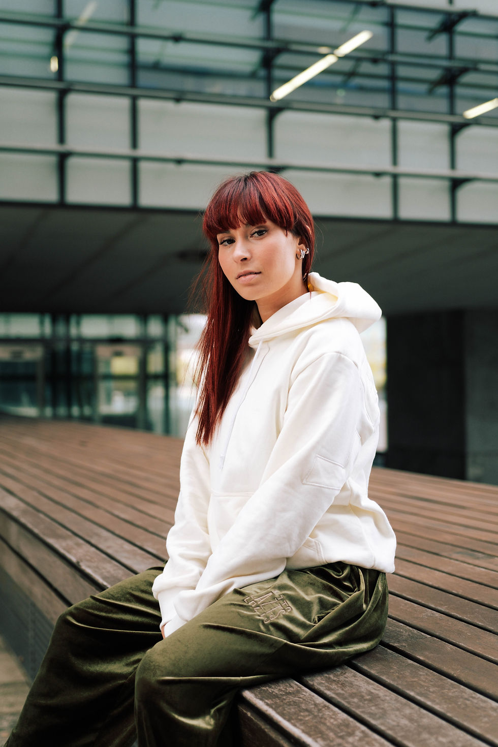 Miniatura: GREEN VELVET PANTS