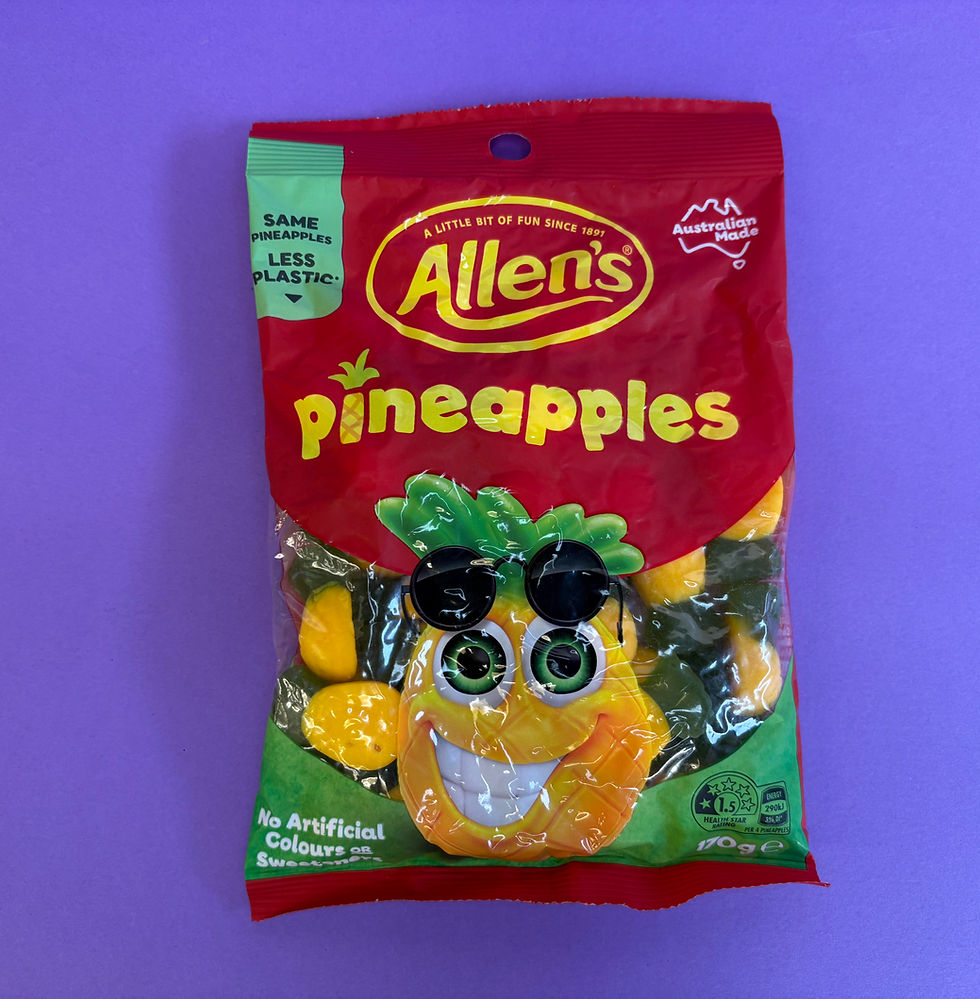 Allen's Pineapples - Candy World stock image