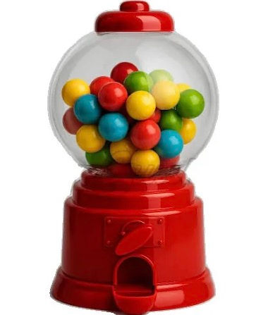 Mixed fruit small red gum-ball machine 70g