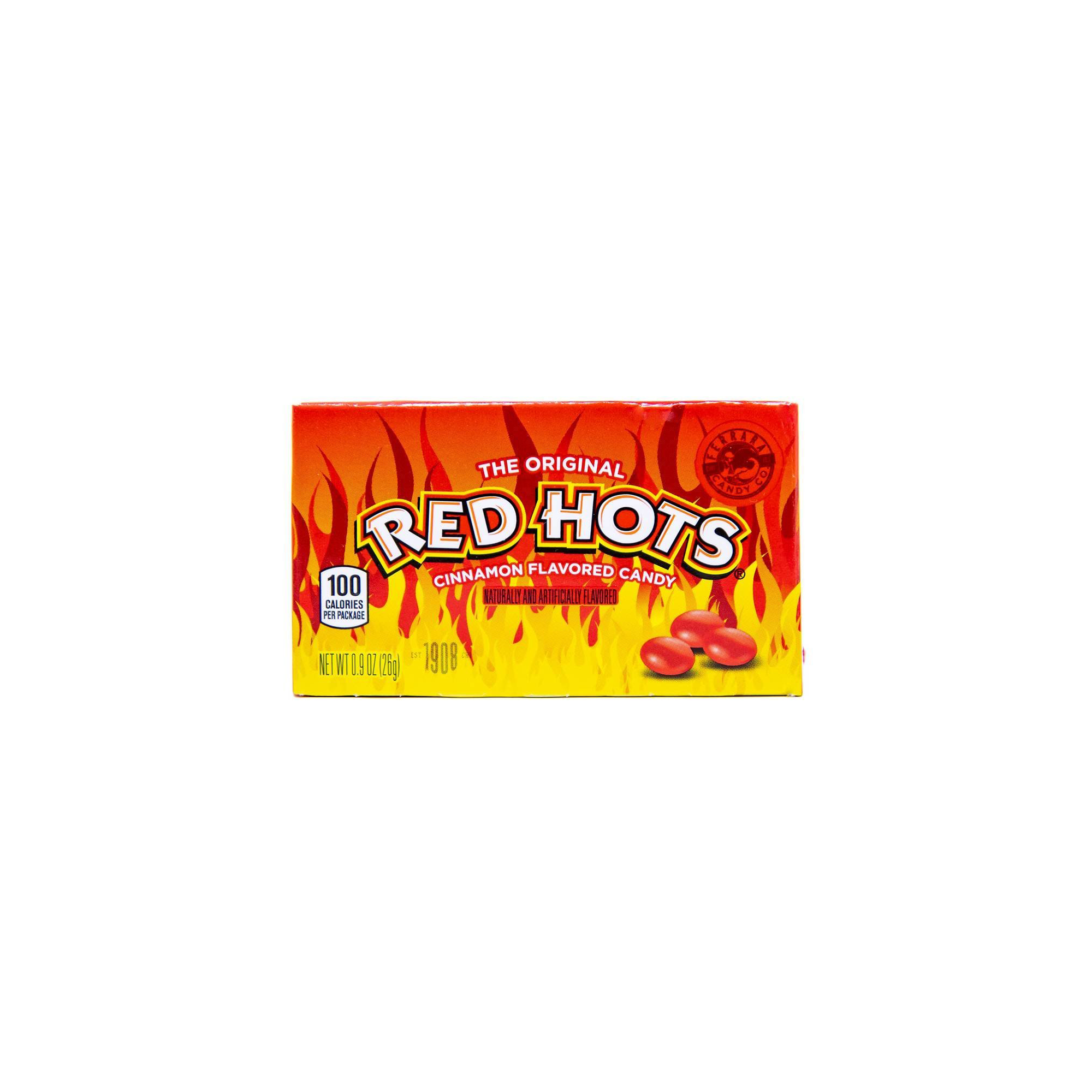 The Original Red Hots Cinnamon Flavoured Candy Mini Theater Box 26g