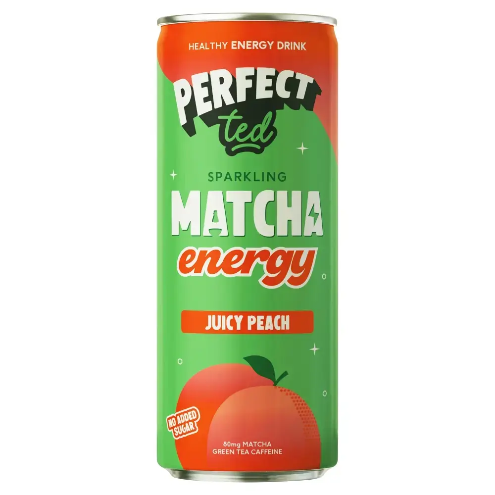 Perfect Ted Juicy Peach Matcha Energy Candy World Stock Photo