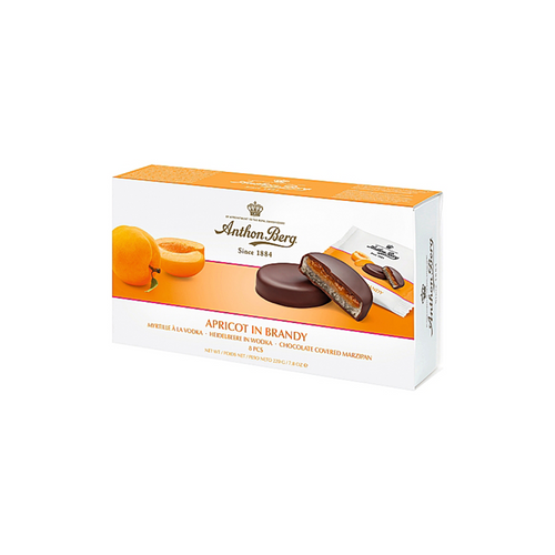 Anthon Berg Apricot in Brandy Marzipan 220g Candy World UK