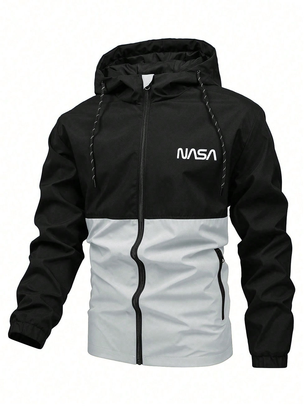 Miniature : Manfinity Homme Veste à capuche à cordon de serrage avec graphique NASA