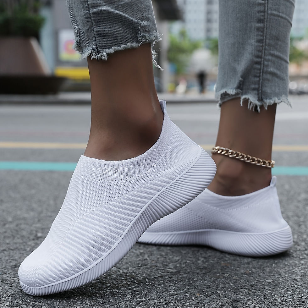 Miniature : Baskets Chaussettes, sans lacets, Chaussures De Sport Respirantes Élasthanne