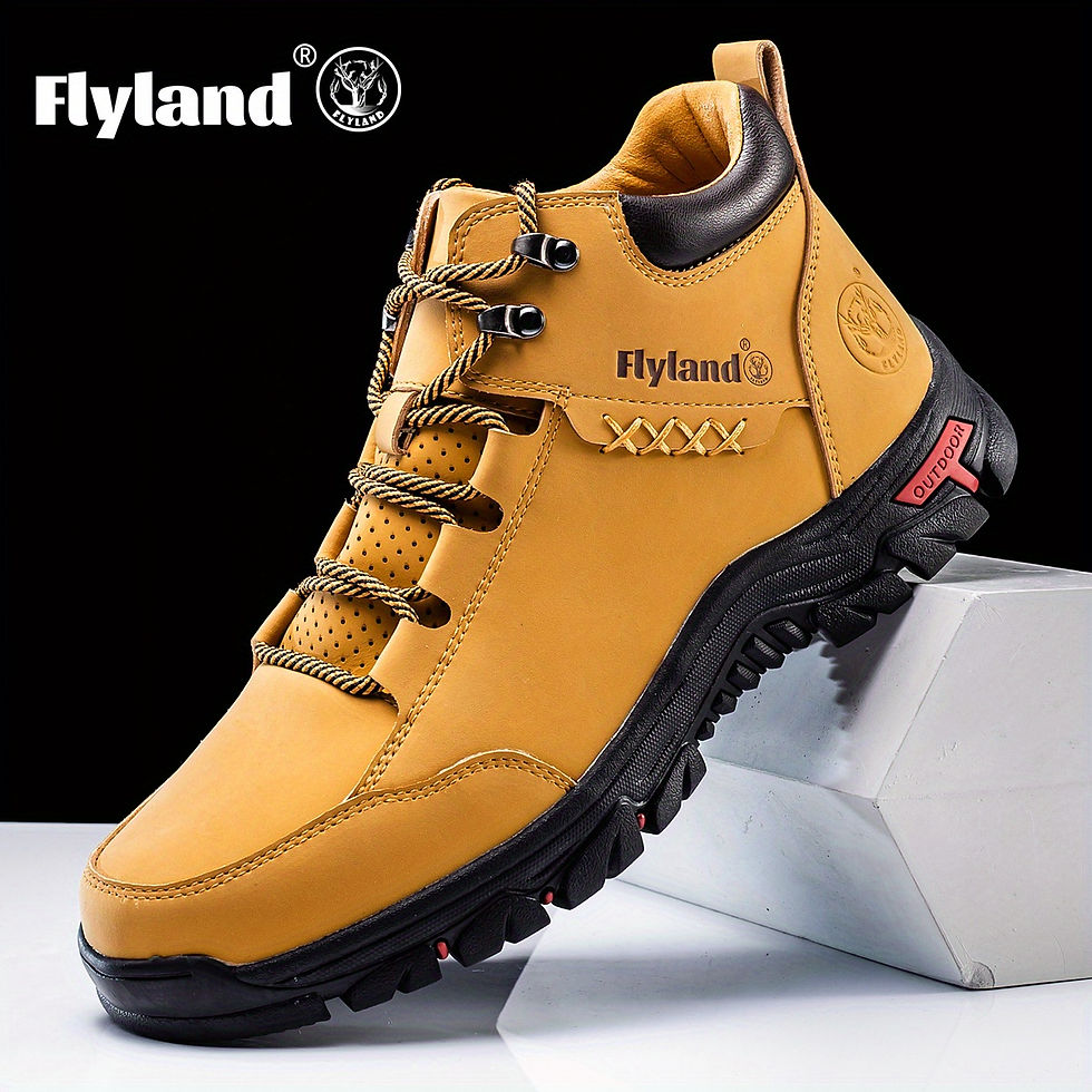 Miniature : FLYLAND F7728 Classic Véritable Faux Cuir Mid-Top Baskets - Design perforé resp