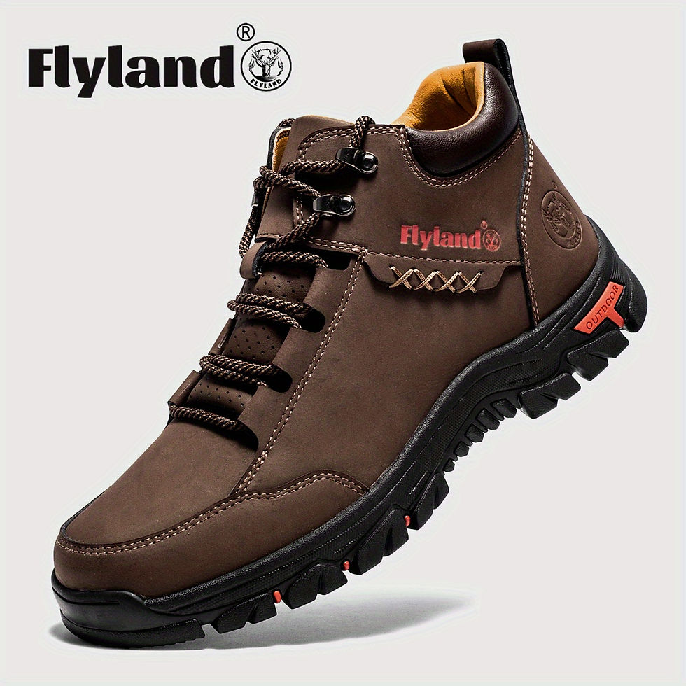Miniature : FLYLAND F7728 Classic Véritable Faux Cuir Mid-Top Baskets - Design perforé resp