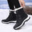 Miniature : Bottes de Neige Montantes pour Femmes, Couleur Unie, Bout Rond, Doublure Chaude